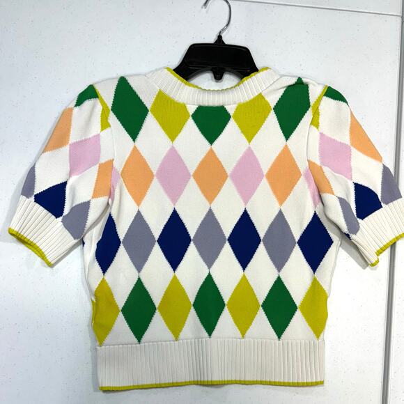 kate spade New York Spring Argyie Sweater Size Small - Picture 6 of 6